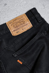 Levi’s 00’s Vintage 607 Orange Tab Black Denim Jeans Made in Japan