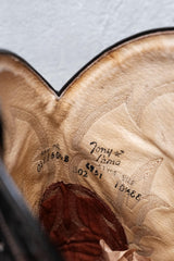 Tony Lama Two-Tone Snip Toe Western Cowboy Boots 黑棕雙色尖頭西部牛仔靴