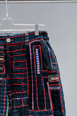 Ethnic Patchwork Vintage Fabric Shorts 民族風刺繡拼接古布短褲