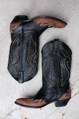 Laredo Two-Tone Flame Snip Toe Western Boots雙色火焰拼接尖頭西部靴 美國製