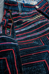 Ethnic Patchwork Vintage Fabric Shorts 民族風刺繡拼接古布短褲