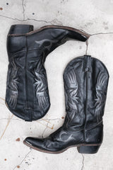 Two-Tone Eagle Patchwork Western Boots雙色皮革拼接老鷹圖案西部靴