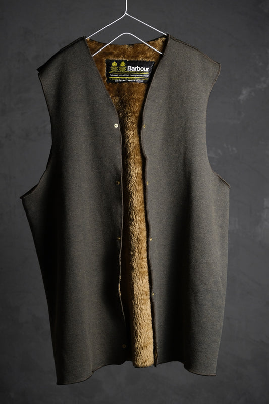 Barbour Vintage Warm Pile Liner Vest 雙皇冠時期 古著油布外套內裏保暖絨毛背心