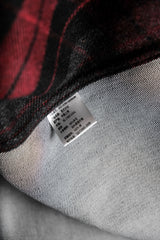 ブラックスケールオセロットボタンダウンシャツレッド