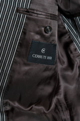 Cerruti 1881 コットン/リネン ストライプ スーツ ジャケット