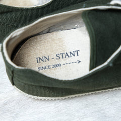 Inn-Stant Old-Hc #604 Khaki(Natural Sole) Japanese retro shoe brand khaki green canvas shoes