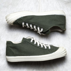Inn-Stant Old-Hc #604 Khaki(Natural Sole) Japanese retro shoe brand khaki green canvas shoes