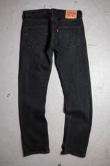 Levi's 501 Black Denim Jeans Classic Straight Black Denim Pants