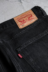 Levi's 501 Black Denim Jeans Classic Straight Black Denim Pants