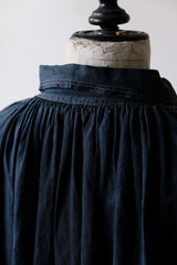 19 世紀フランスアンティーク インディゴ リネン ビオード