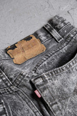 Levi's 80's Vintage 501 Snowflake Gray Denim Jeans Early American Made Snowflake Gray Denim Straight Leg Pants