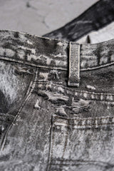 Levi's 80's Vintage 501 Snowflake Gray Denim Jeans Early American Made Snowflake Gray Denim Straight Leg Pants