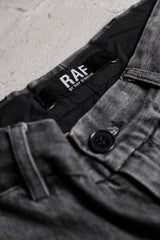 RAF by RAF Simons Cropped Gray Denim RAF Branch Line Washed Gray Denim Jeans