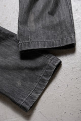 RAF by RAF Simons Cropped Gray Denim RAF Branch Line Washed Gray Denim Jeans