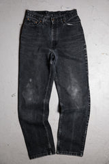 Levi's 90's ヴィンテージ 525 ブラック デニム ジーンズ アーリーアメリカン ウォッシュド ブラック デニム ストレート パンツ