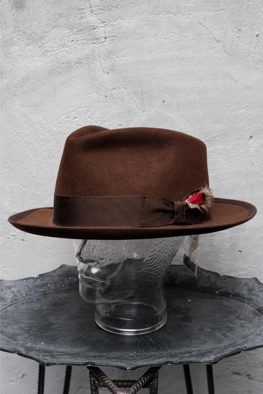 Stetson Whippet Royal Quality Fur Felt Fedora - Mink Color 美製最高峰 Whippet 皇家級毛呢紳士帽 - 貂皮棕
