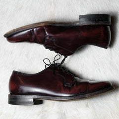 Vintage Florsheim leather Model 30834 dark Burgundy American made Oxford shoes Burgundy color