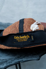 CALEE Cotton Wool Herringbone Newsboy Cap with Leather Brim 混紡羊毛人字紋拼接皮革報童帽 駝色 全新品