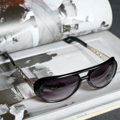 ヴィンテージ ブラックフライズ キングフライ サングラス - ブラック / シルバー