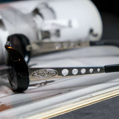 ヴィンテージ ブラックフライズ キングフライ サングラス - ブラック / シルバー