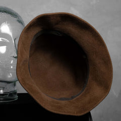 Vintage Wool Feather Fedora Hat Vintage Women's Wool Suede Wool Gentleman Hat Feather Decoration