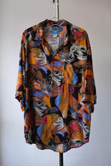 Vintage All Over Print Rayon Shirt Made in USA 美國製古著滿版印花嫘縈襯衫