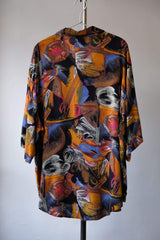 Vintage All Over Print Rayon Shirt Made in USA 美國製古著滿版印花嫘縈襯衫