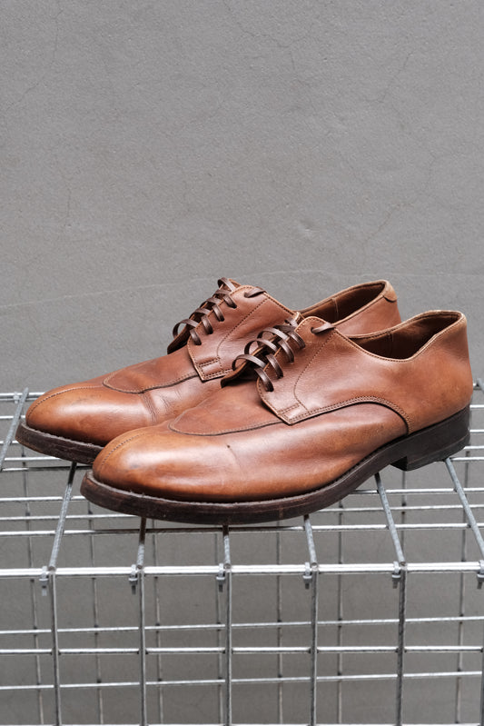 Brown Leather Apron Toe Derby Shoes 棕色牛皮德比鞋