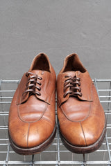 Brown Leather Apron Toe Derby Shoes 棕色牛皮德比鞋