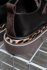 Hender Scheme Fur Strap Platform Shoes 磁吸釦毛料動物紋裝飾皮鞋