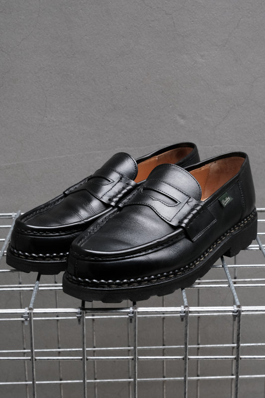 Paraboot REIMS Marche Noire Leather Loafers 黑色厚底樂福鞋