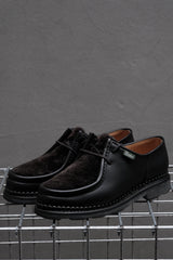 Paraboot MICHAEL MOUTON GRIFF NOIR 羊毛拼接黑色厚底鞋
