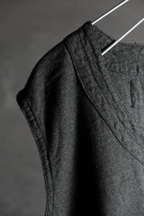 デッドストック フランス軍リネン ベスト 黒染め フランス軍リネン ベスト 黒染め在庫 新到着