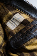 Vintage Euro 1940/50s Double Breasted Leather Coat Jacket European 1940/50s vintage double breasted leather coat