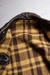 Vintage Euro 1940/50s Double Breasted Leather Coat Jacket European 1940/50s vintage double breasted leather coat