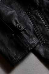 ヴィンテージ ヨーロッパ 1940/50 年代 ダブルブレスト レザー コート ジャケット