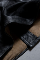 ヴィンテージ ヨーロッパ 1940/50 年代 ダブルブレスト レザー コート ジャケット