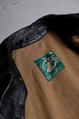 ヴィンテージ ヨーロッパ 1940/50 年代 ダブルブレスト レザー コート ジャケット