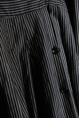 ヴィンテージ フレンチ 1940's コットン ストライプ ドレス フランス 40's ヴィンテージ コットン ロング ストライプ ブラウス/ドレス