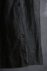 ヴィンテージ フレンチ 1940's コットン ストライプ ドレス フランス 40's ヴィンテージ コットン ロング ストライプ ブラウス/ドレス