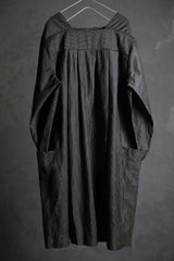 ヴィンテージ フレンチ 1940's コットン ストライプ ドレス フランス 40's ヴィンテージ コットン ロング ストライプ ブラウス/ドレス