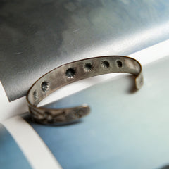 Vintage 30's Navajo Logs Turquoise Silver Bracelet Navajo Rotary Wood Turquoise Silver Bracelet