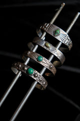 Vintage 30's Navajo Logs Turquoise Silver Bracelet Navajo Rotary Wood Turquoise Silver Bracelet