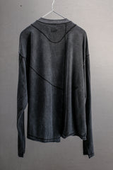 Professor.E HENLEY L/S TEE (COLD DYED GREY)