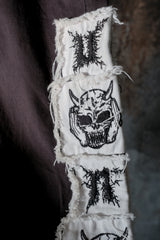 UNIF Hannya Mask Embroidered Side Panel Jogger Pants 般若刺繡貼布側章縮口棉褲