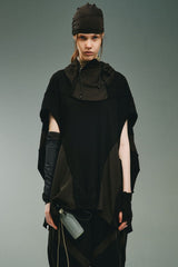 HAMCUS - TM / NAMELESS HOODED TANK TOP - BLACK