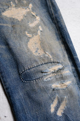 Levi's Vintage Clothing LVC 501ZXX ダメージ デニム ジーンズ 再刻印 ビッグEセルビッジ ダメージ パッチ デニム パンツ