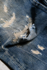 Levi's Vintage Clothing LVC 501ZXX ダメージ デニム ジーンズ 再刻印 ビッグEセルビッジ ダメージ パッチ デニム パンツ