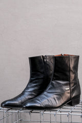 Jean Pierre Side Zip Leather Ankle Boots側拉鍊真皮短靴 黑色