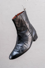 Jean Pierre Side Zip Leather Ankle Boots側拉鍊真皮短靴 黑色